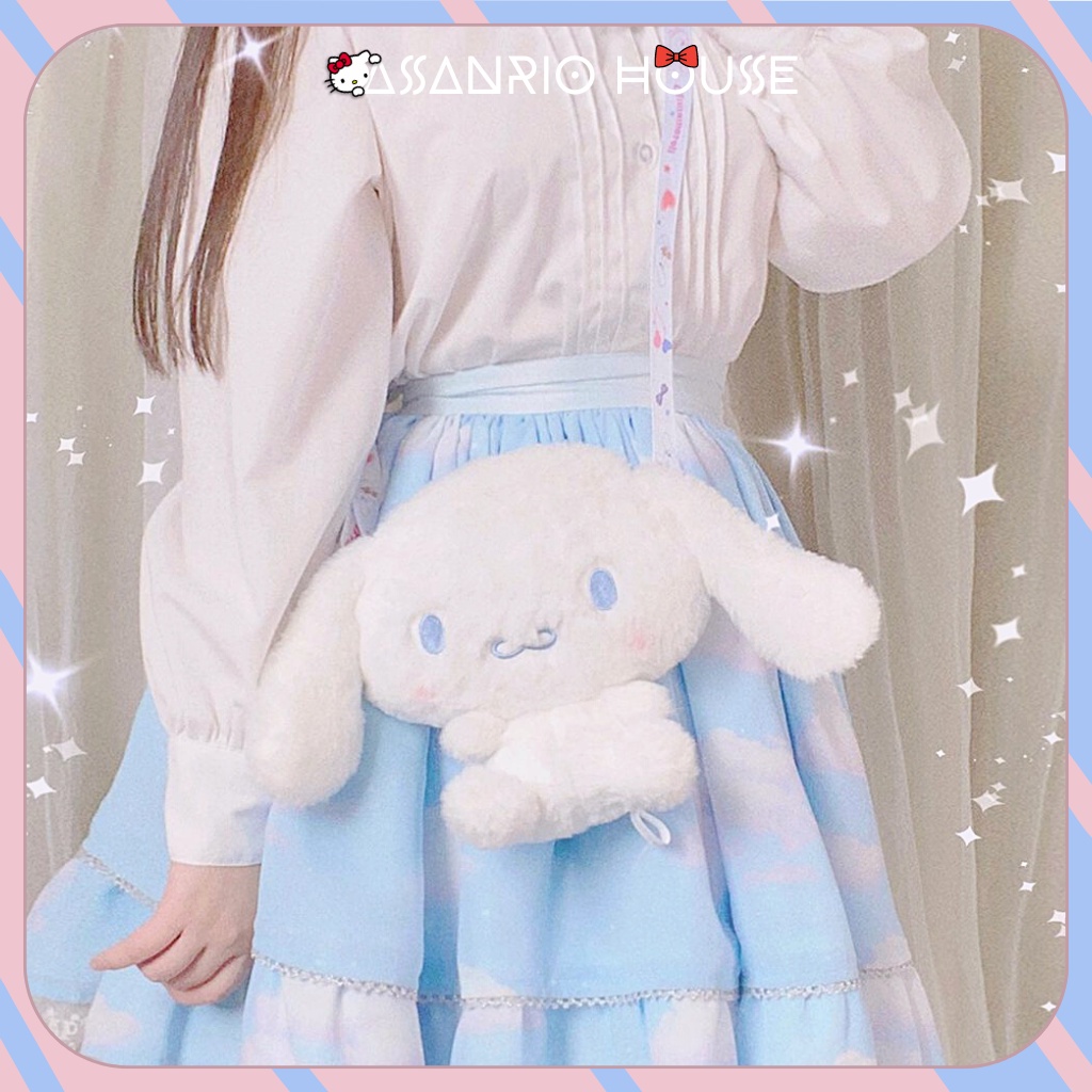 🌸Sẵn+Video🌸 Túi Cinnamoroll Cute Có Dây Đeo Họa Tiết Phong Cách Lolita Dễ Thương - Túi gấu bông ASANRIO HOUSE