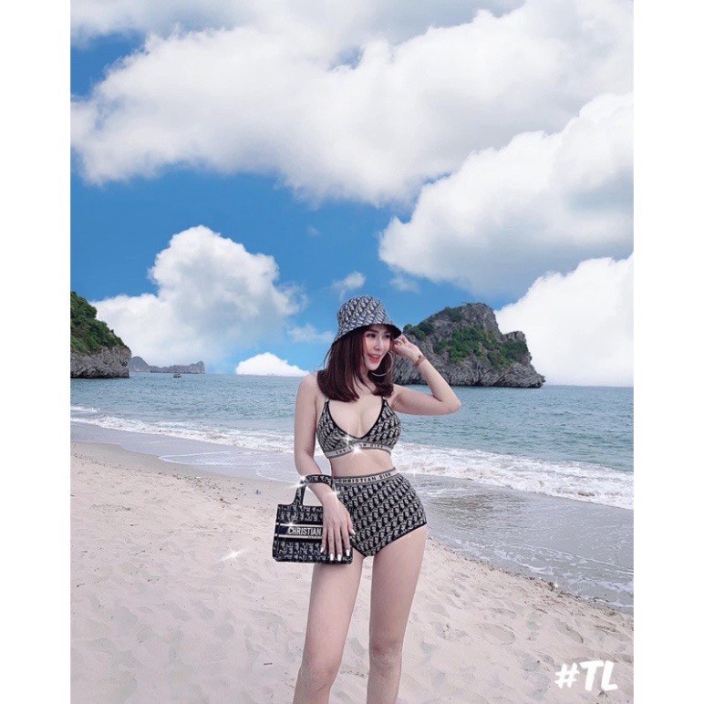 Bikini đồ bơi cao cấp hai mảnh sexy họa tiết dáng thể thao cá tính