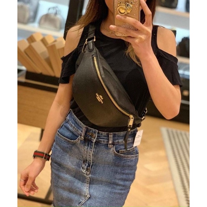 Túi bao tử nữ da thật Coach Belt Bag