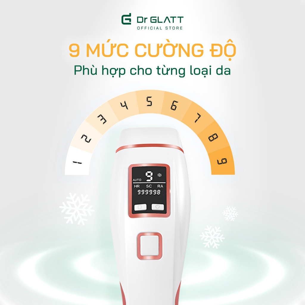 Máy triệt lông mini đa năng triệt lông vĩnh viễn trị mụn trẻ hoá da DR GLATT IPL PRO