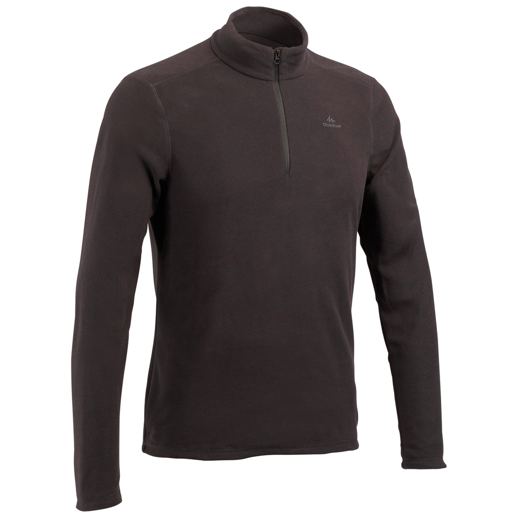 Áo nỉ hiking MH100 cho nam Đen DECATHLON QUECHUA mã 966425