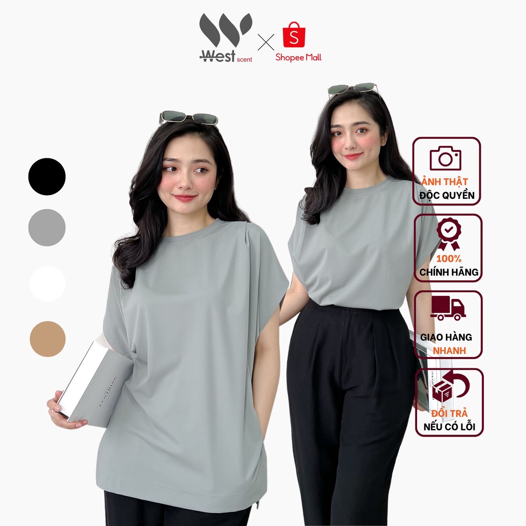 Áo Cotton Đũi Tay Liền Cánh Dơi WEST SCENT Vải Cotton Đũi Mềm Nhẹ Thoáng Mát