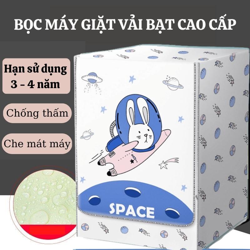 Áo trùm bọc máy giặt cửa ngang trước vải bạt cao cấp chống mưa nắng che mát máy ngăn bụi bám bền đẹp Dotina PHG01