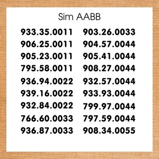 Sim mobifone: sim số đẹp aabb dễ nhớ - sim tiêu diêu - t37