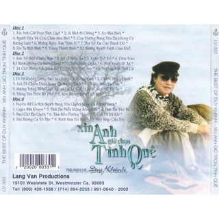 Bộ 4 đĩa cd nhạc duy khánh (xin anh giữ trọn tình quê)