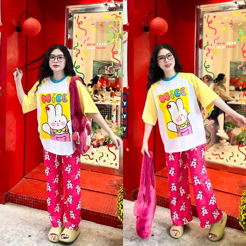 Bộ suông Thỏ Nice phối màu siêu đẹp,hàng loại 1 chuẩn hình