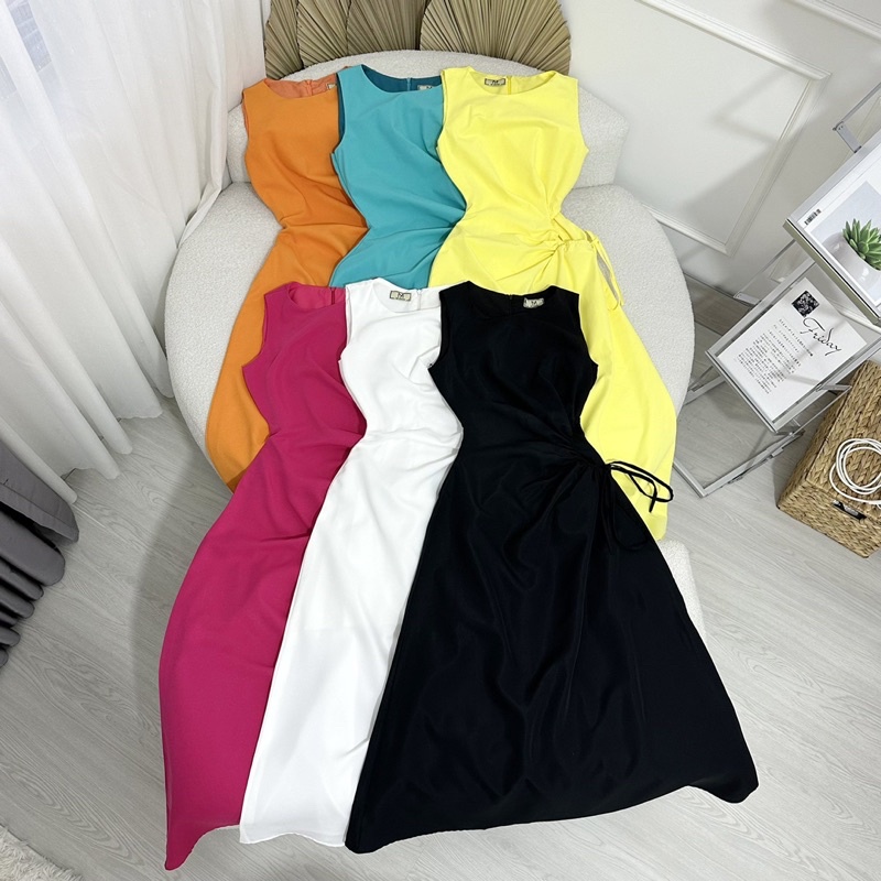 Đầm Sát Nách Rút Eo