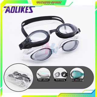 Kính bơi chống nước, chống mờ, chống tia uv chính hãng aolikes yj-5005 - olympic sport