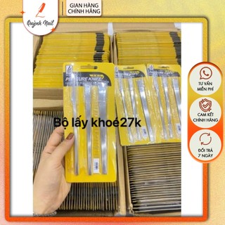 Bộ lấy khoé nail, sét 3 cây lấy khoé chuyên nghiệp - QN20