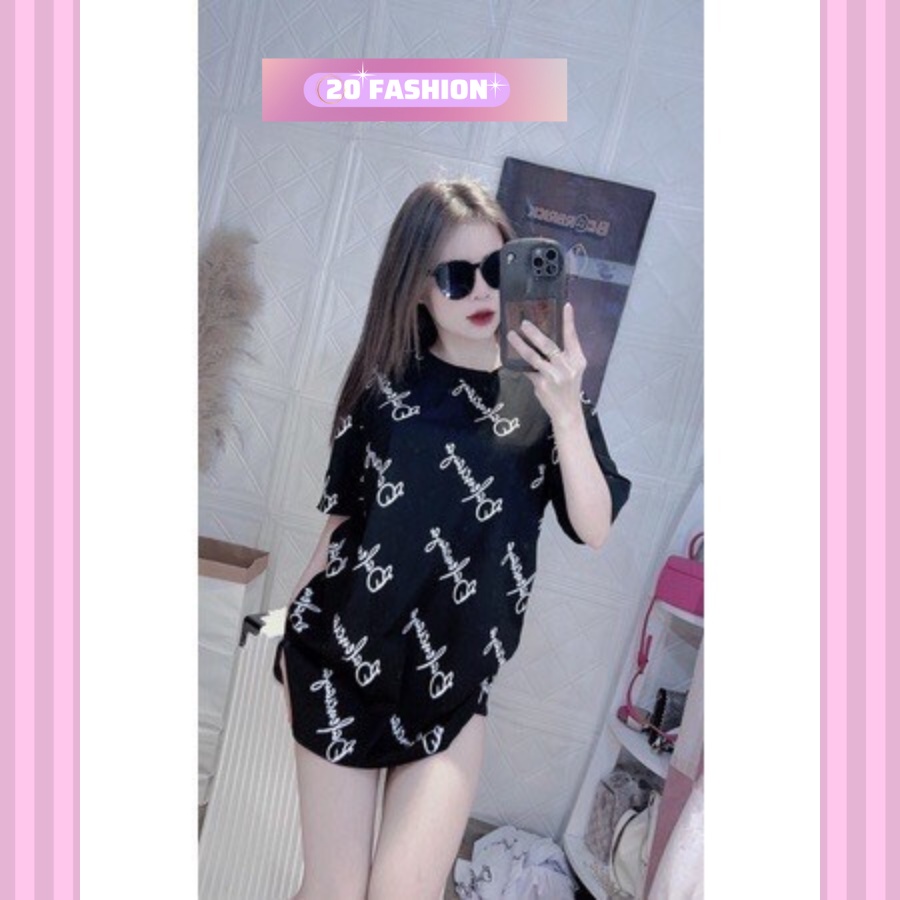 Áo thun tay lỡ hoạ tiết chữ balenciaga chất cotton đẹp, áo phông cộc tay thời trang trẻ trung, sang chảnh