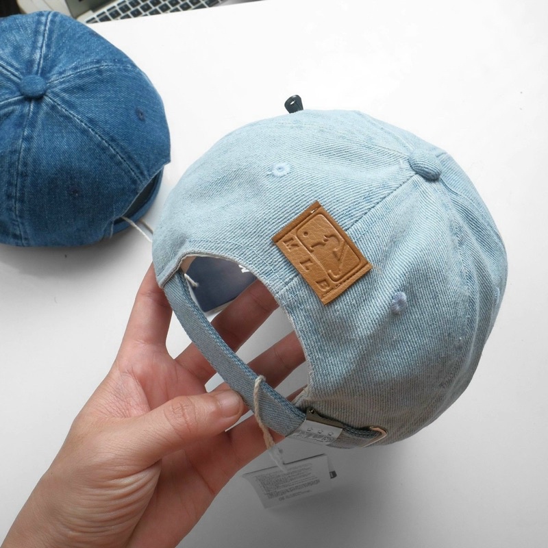 Mũ lưỡi trai nam nữ chất Jean thêu chữ