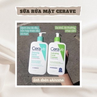 Sữa rửa mặt cerave dành cho từ da khô/da dầu -236ml/355ml/473ml