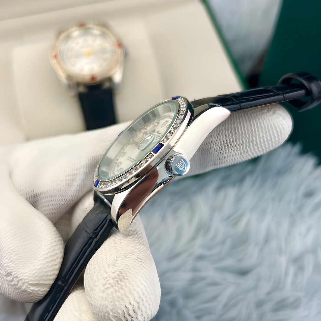 Đồng Hồ - Đồng Hồ Nam Olympianus - Dây Da Cao Cấp - Máy Pin Kim Trôi  - Bảo Hành 12 Tháng