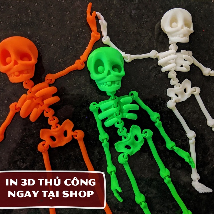 Đồ chơi bộ xương halloween cute vui tính giải trí dễ thương - in 3d thủ công - đồ chơi cho trẻ con đáng yêu nhiều màu