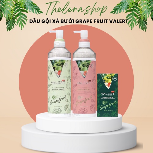 Dầu gội xả bưởi VALERT GRAPEFRUIT ngăn rụng kích thích mọc tóc tóc suôn mềm mượt chính hãng 850ml * 2