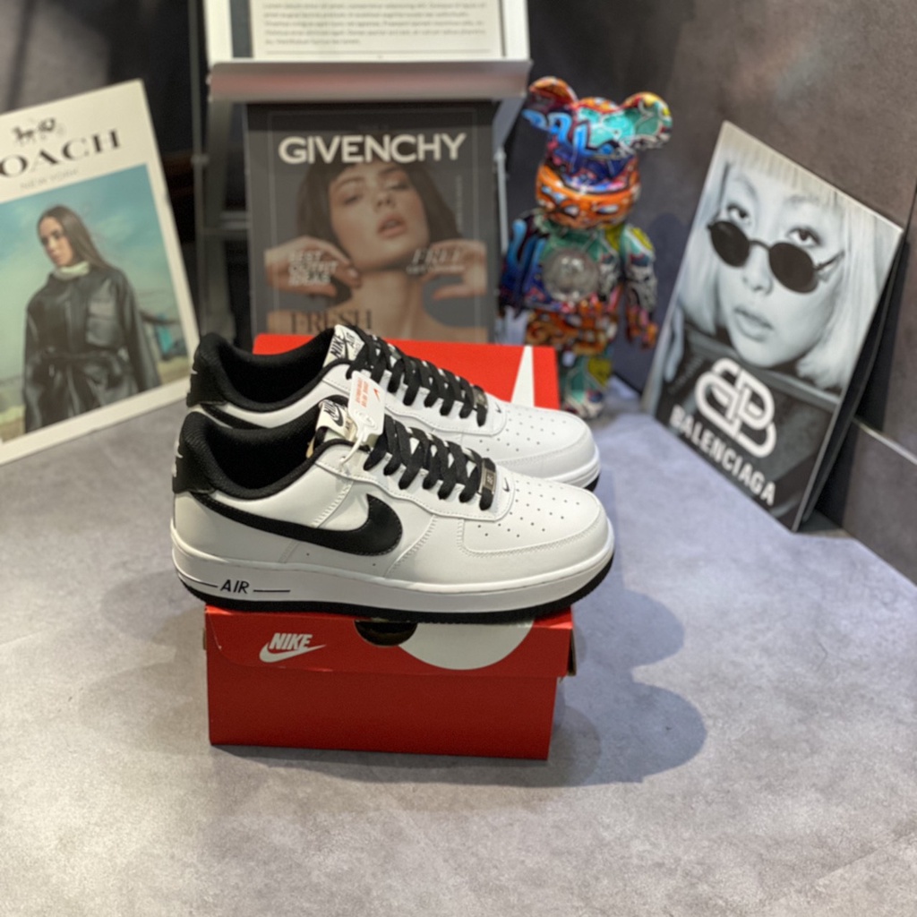 GIÀY thể thao AF1 WHITE BLACK VẠCH ĐẾ ĐEN DA THẬT LAI AU.