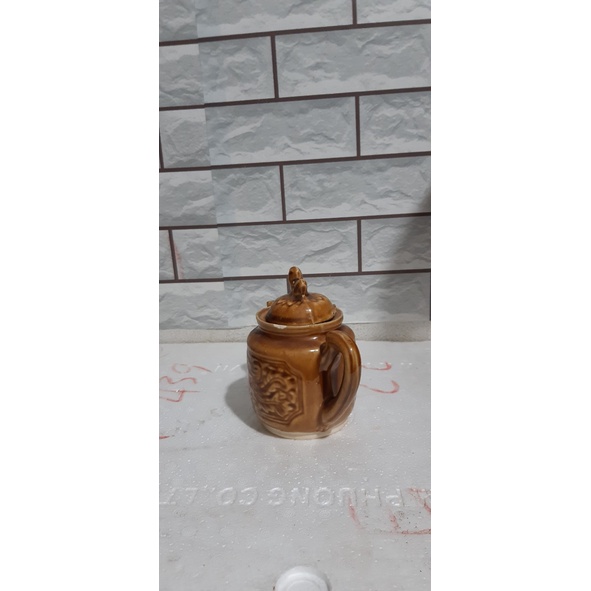 Bình trà men nâu kiểu nam bộ