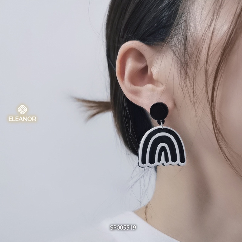 Bông tai nữ chuôi bạc 925 Eleanor Accessories hình cầu vòng phong cách trẻ trung phụ kiện trang sức xinh xắn 5519