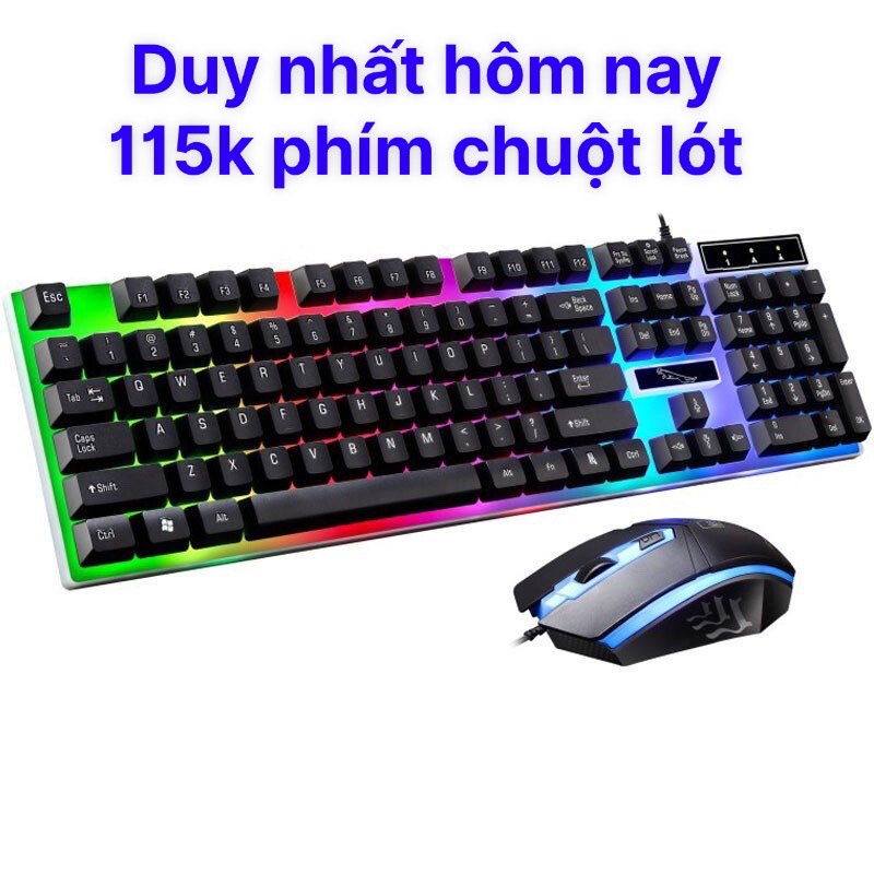 Bộ bàn phím + lót + chuột máy tính có dây giả cơ G21B, BÀN PHÍM k600, k82 chỉ gồm bàn phím không có chuột + lót