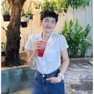 Áo sơ mi Genz Fashion áo sơ mi cổ 2 lớp tay cộc loại đẹp
