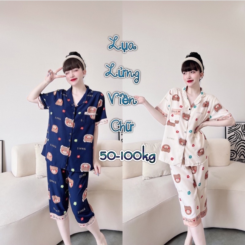 Đồ bộ Lửng bèo bigsize 50-100kg kiểu dáng tiểu thư