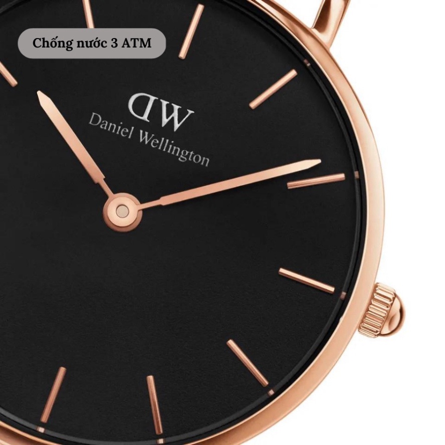Đồng hồ Daniel Wellington Petite DW0010021 unisex mặt kính Mineral chống xước, chống nước 3 ATM dây thép đeo tay cao cấp