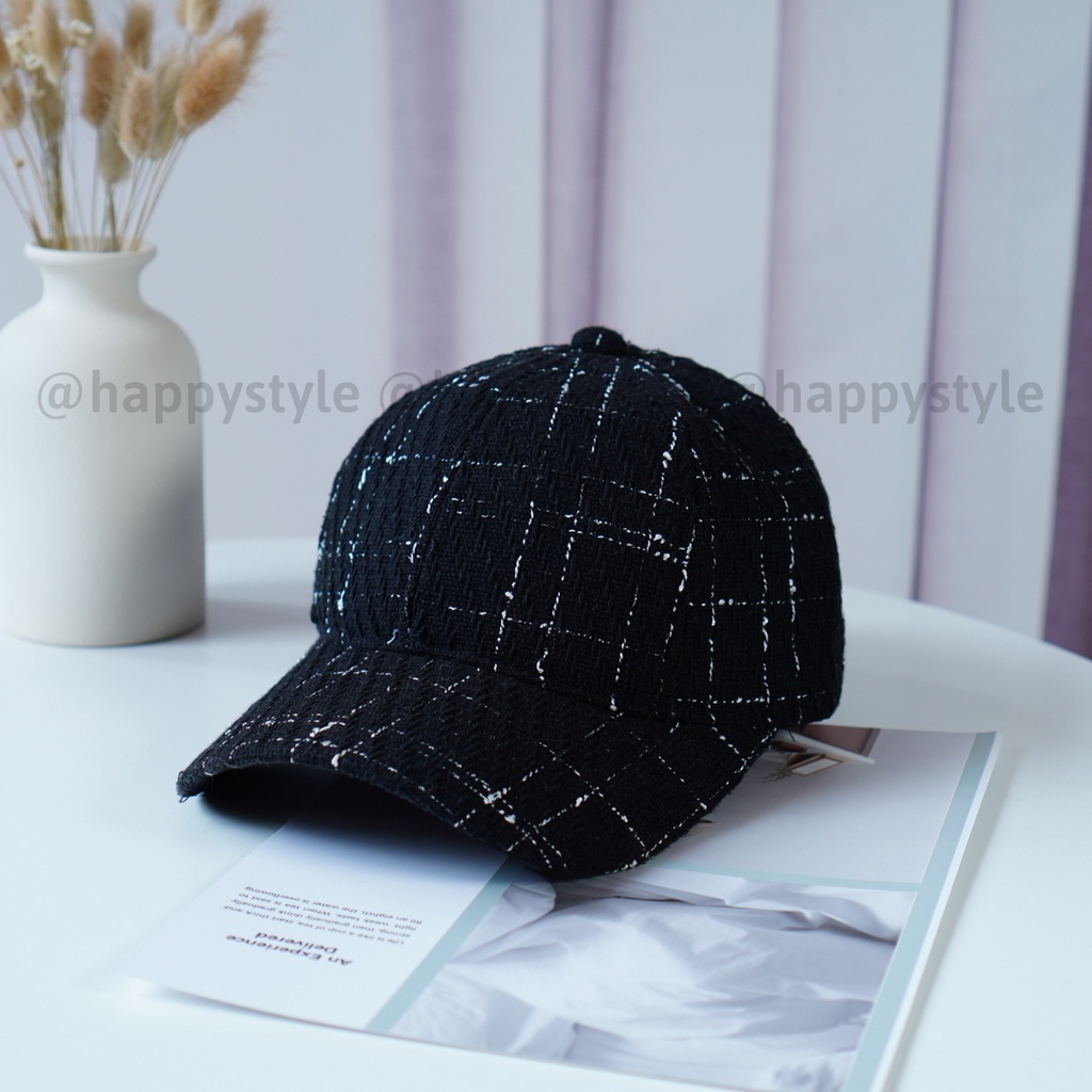 Mũ lưỡi trai ❤️ Nón kết trơn vải bố xước cao cấp form unisex nam nữ N115 - Happy Style
