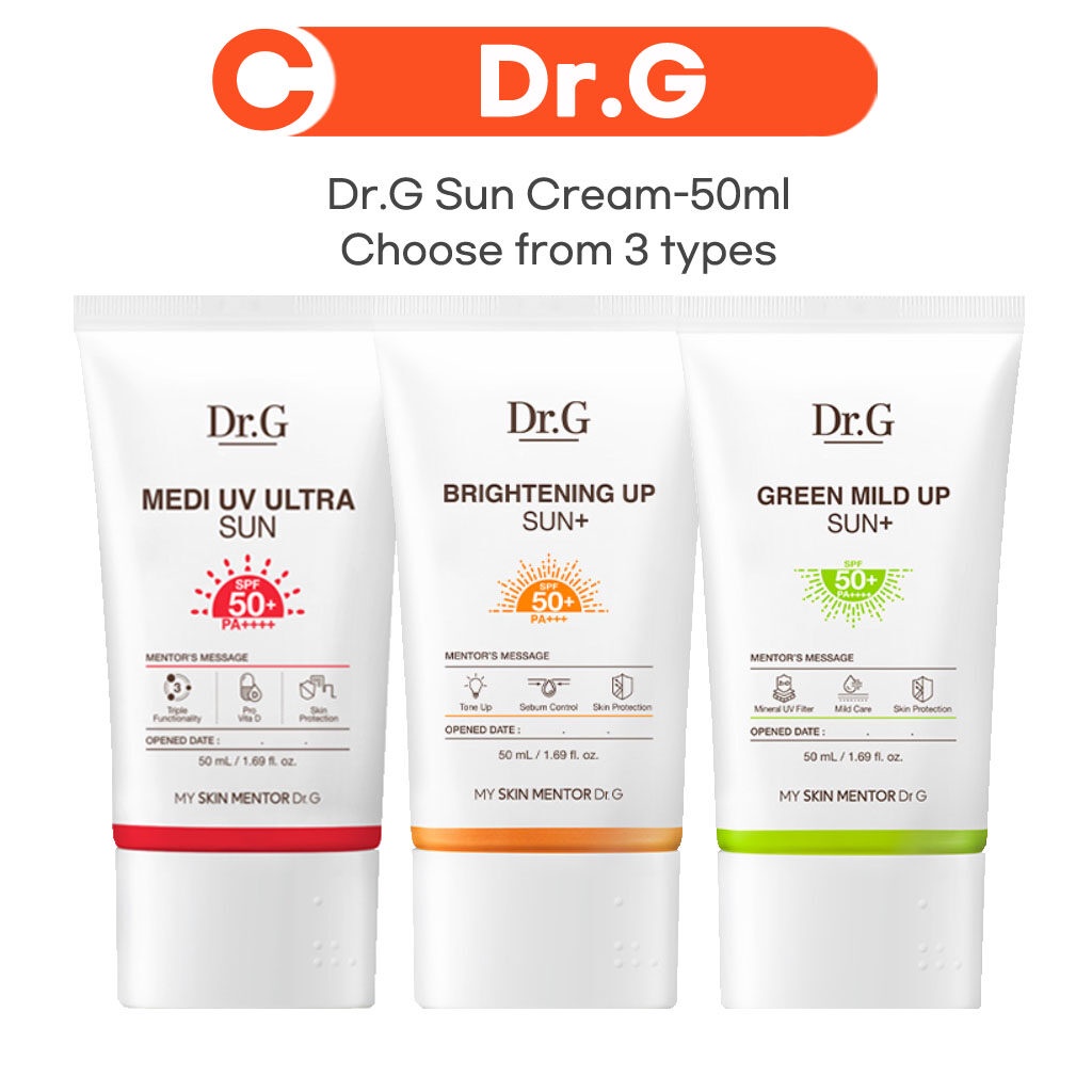 Dr.G Green Mild Up Sun 50ml / Brightening Up Sun 50ml >> Kem chống nắng Dr.G 50ml