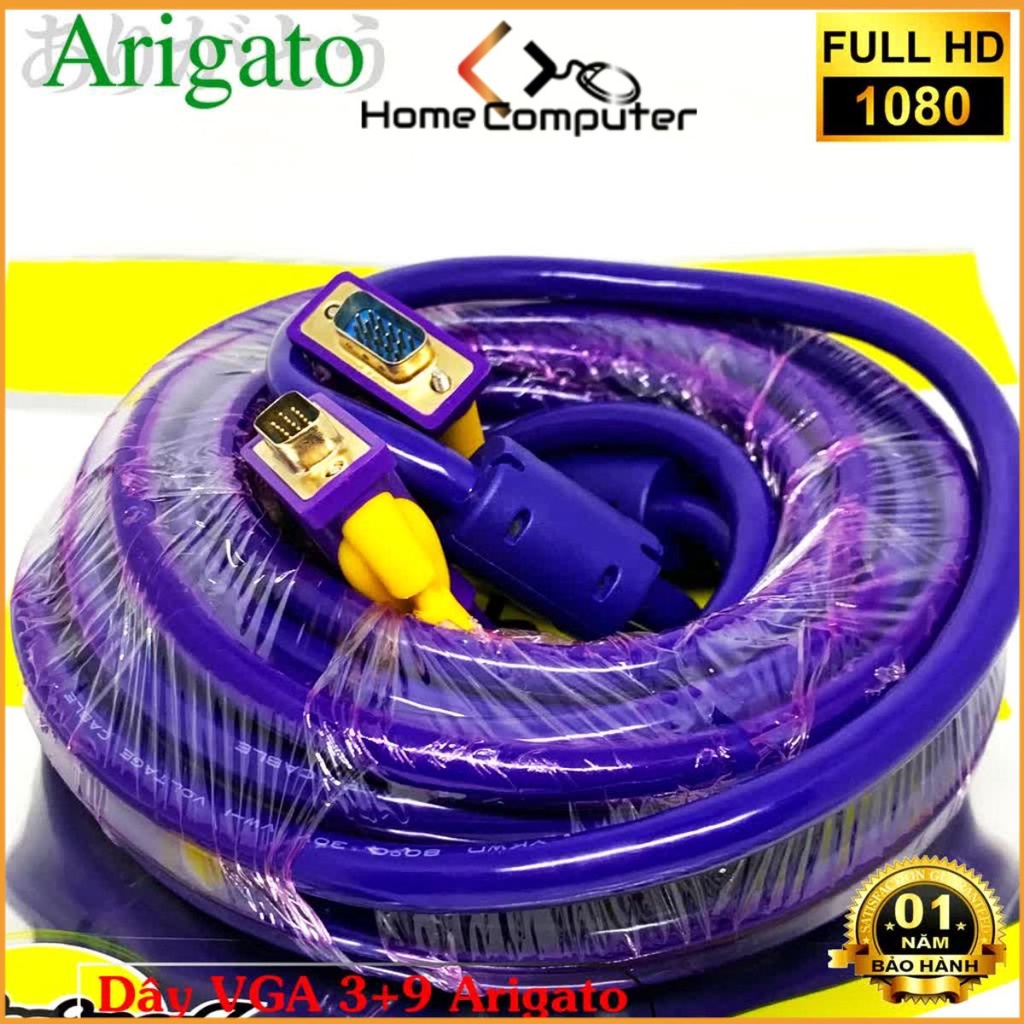 Dây Vga, Dây cáp tín hiệu vga 3+9 30m, truyền tín hiệu tốc độ cao, chống nhiễu, hình ảnh sắc nét