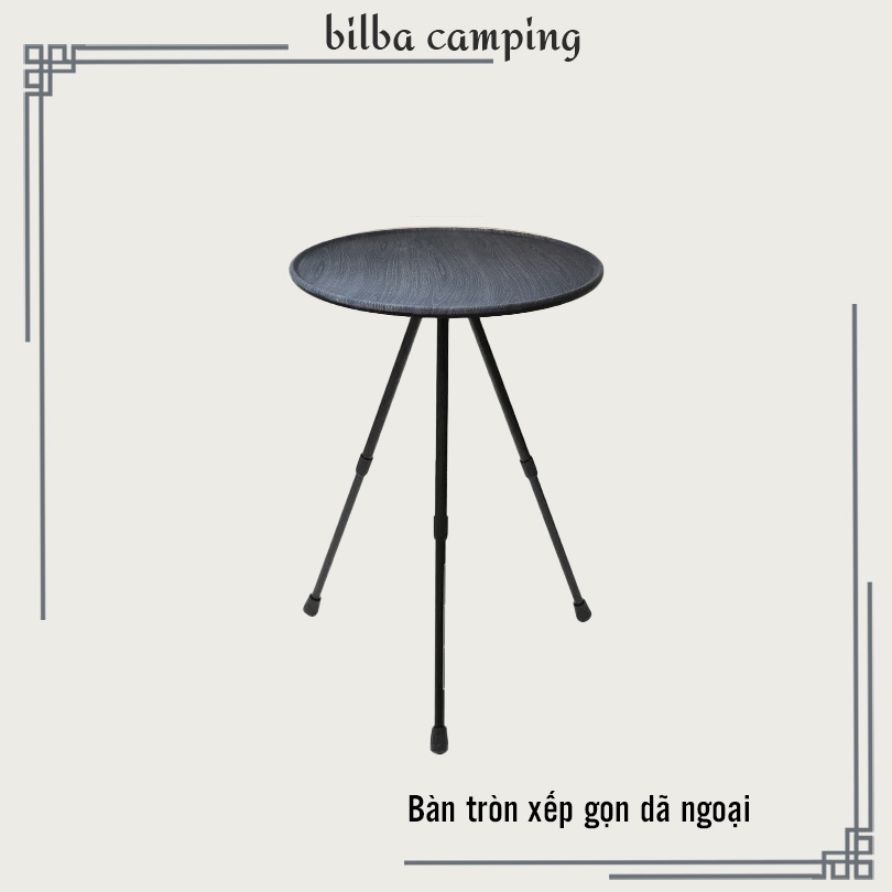 Bàn tròn xếp gọn di động bằng hợp kim nhôm dùng để đi du lịch dã ngoại cắm trại ngoài trời BB6112 - Billba camping