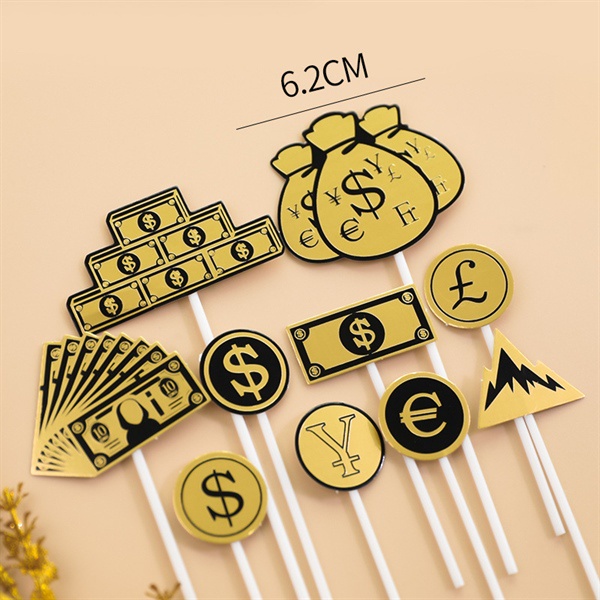 Que cắm kí hiệu túi tiền dolla VÀNG ĐEN
