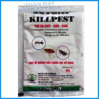 Bột rắc diệt kiến killpest - gói 50gr, phấn trừ kiến, bọ chét, gián...