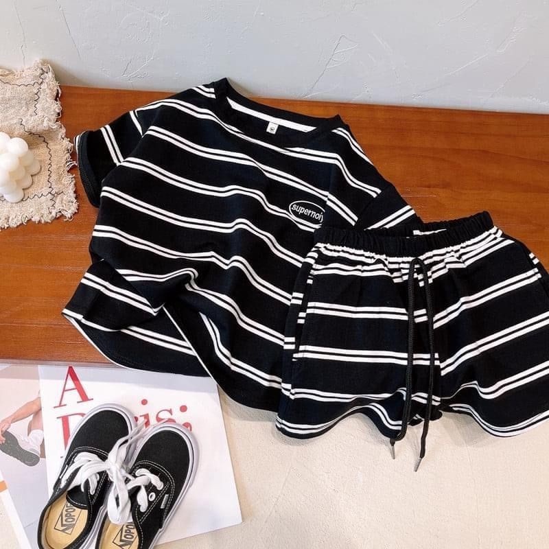 Bộ Cộc Tay Quần Ngố Super Chất Vải Cotton Thoáng Mát Cho Bé Trai Bé Gái Từ 6-32Kg Thời Trang Trẻ Em Heri Kids