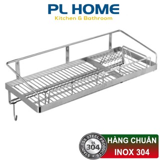 Kệ chén 1 tầng inox 304 đủ size - Rổ úp bát treo tường inox