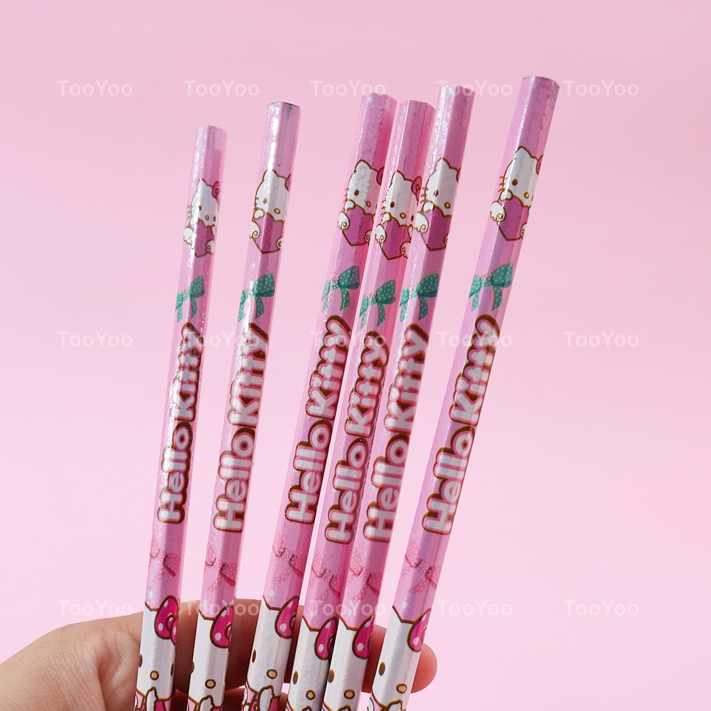 Hộp 6 cây bút chì HB Hello Kitty dễ thương cute TooYoo BK00178
