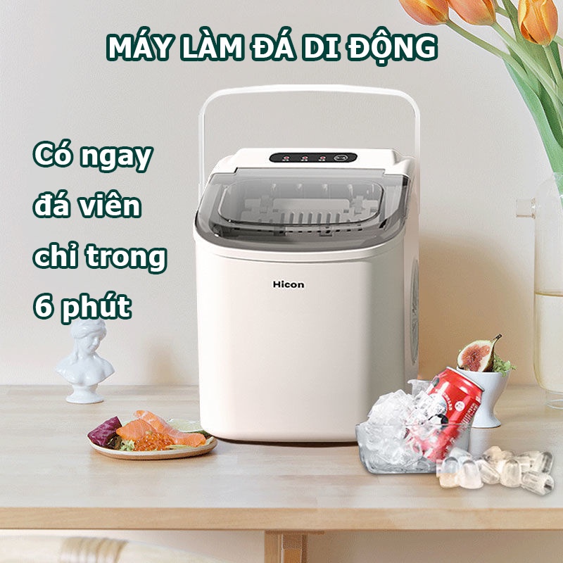 Máy Làm Đá Viên Tự Động Xiaomi Hicon Chính Hãng Công Suất Mạnh Mẽ Tiết Kiệm Điện Làm Đá Nhanh Chóng Trong 6 Phút