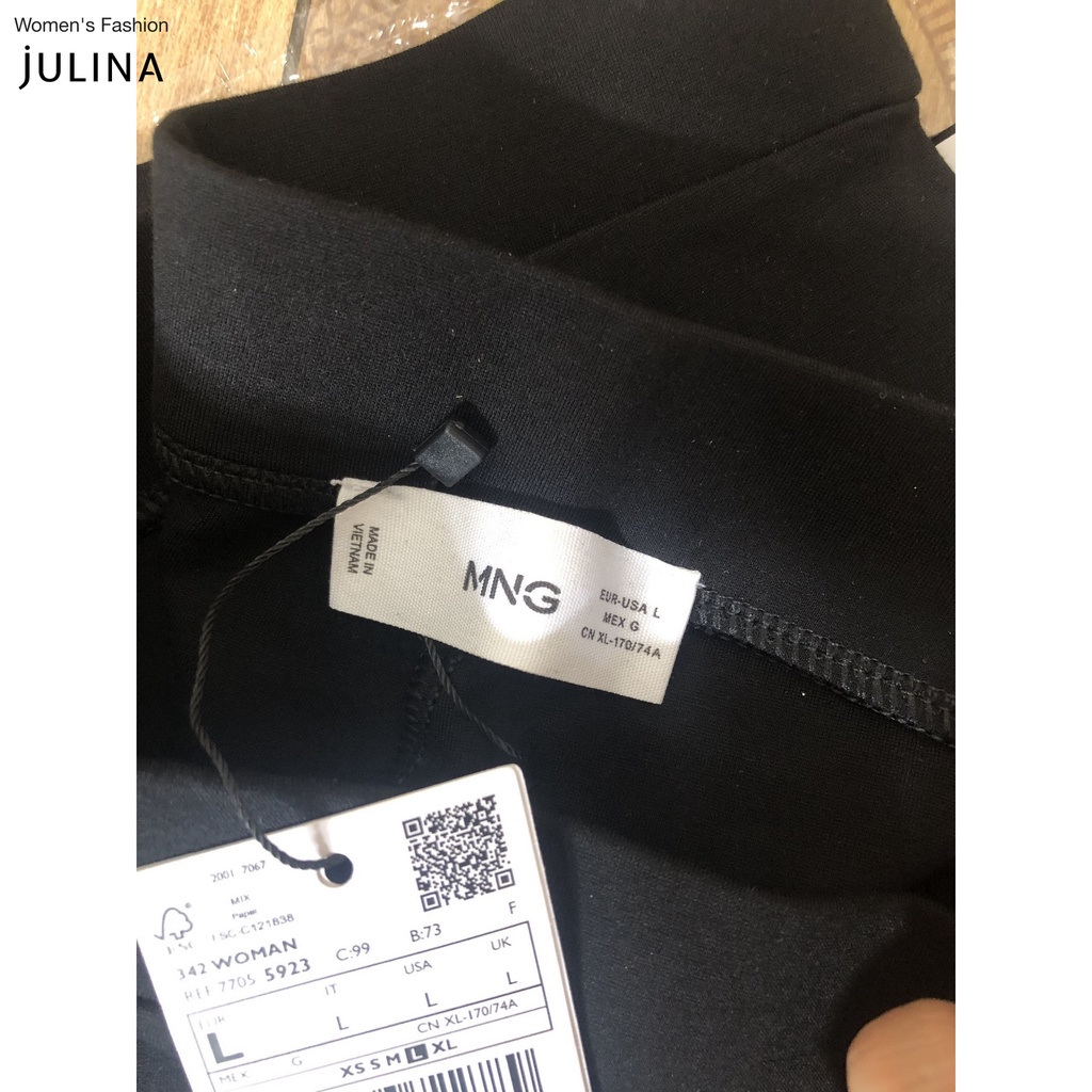Quần legging ống bó dáng dài thun đen MNG jf825 - SIZE L