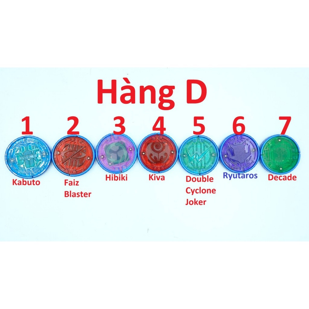 Mô hình OOO O Medal xu Kamen Legend Rider. Chính hãng Bandai Kamen Rider Gashapon Candy Toy DX. Like new. Giá rẻ - K15