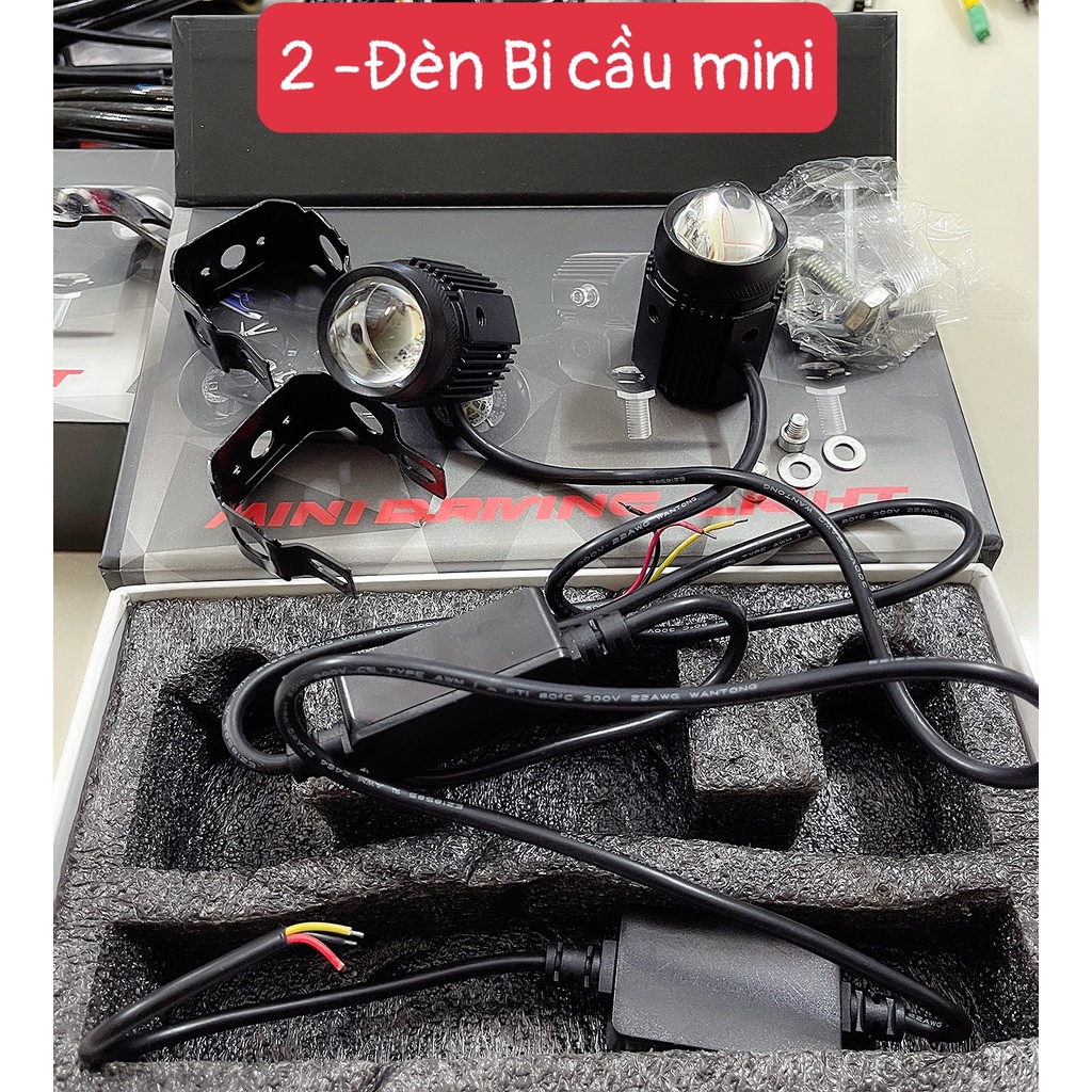 Đèn Trợ Sáng Mini Bi Cầu Mini Xe Máy Chính Hãng gắn oto xe máy