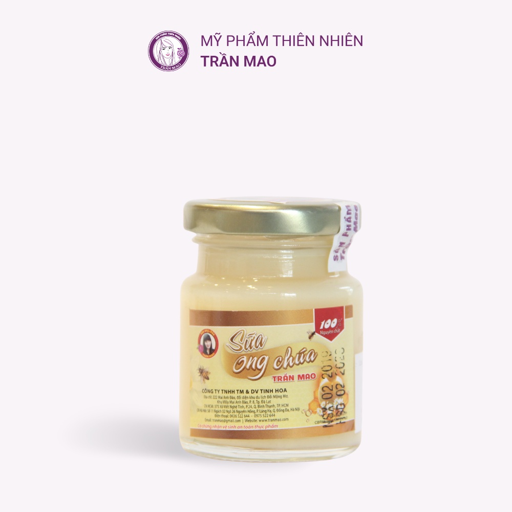 Sữa Ong Chúa Thiên Nhiên Trần Mao - Điều hòa lượng dầu tiết ra giúp giảm mụn đầu đen, đầu trắng, trứng cá,...
