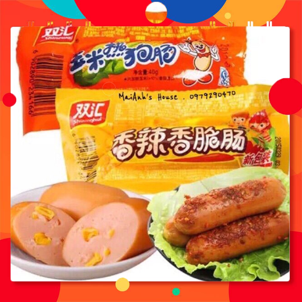 Sỉ Thùng 60 cái Xúc Xích Ngô - Xúc Xích Cay Siêu Ngon