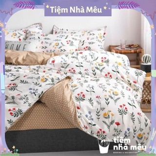 (ẢNH THẬT- Full Mẫu Size ) Bộ Vỏ Chăn Ga Gối Cotton 80% Set 4 Món Hoa Nhí Vàng Cao Cấp Nhập Khẩu Tiệm Nhà Mêu