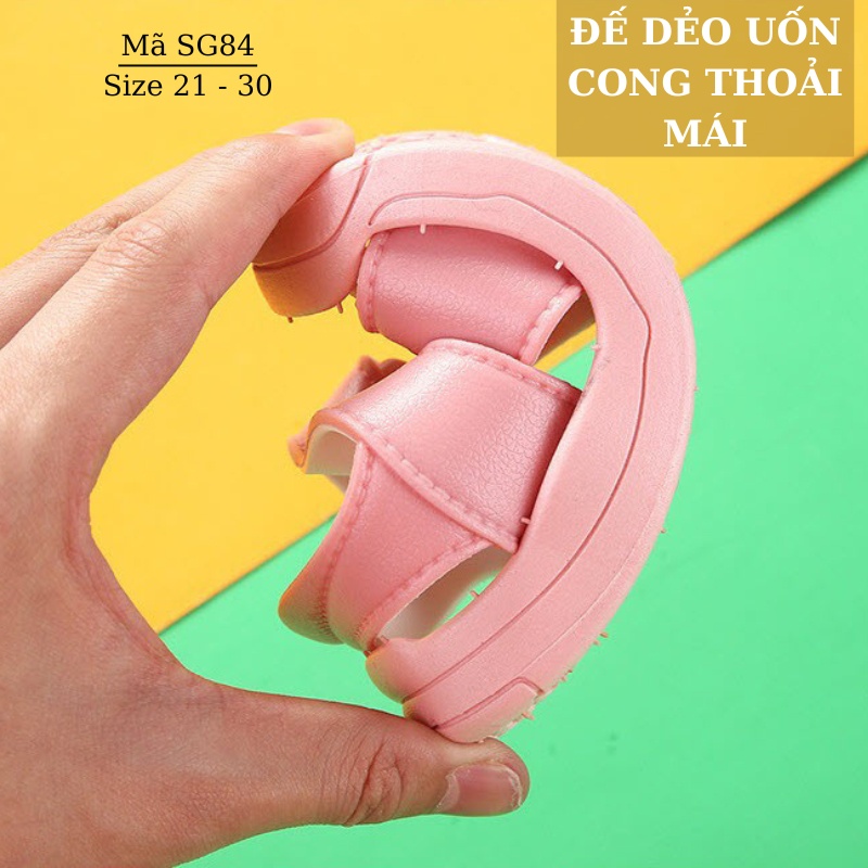 Sandal bé gái nhựa dẻo Quảng Châu cao cấp êm nhẹ chống trơn trượt 2 3 4 tuổi LIMIBABY cho trẻ em đi học đi chơi hè SG84