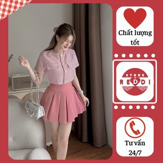 Sét áo dạ kèm chân váy khóa kéo