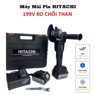 [TẶNG ĐĨA MÀI] Máy Mài Dùng Pin HITACHI 199V Không Chổi Than, Lõi Đồng, Máy cắt cầm tay mini, máy cưa gỗ PIN 10, 15 CELL