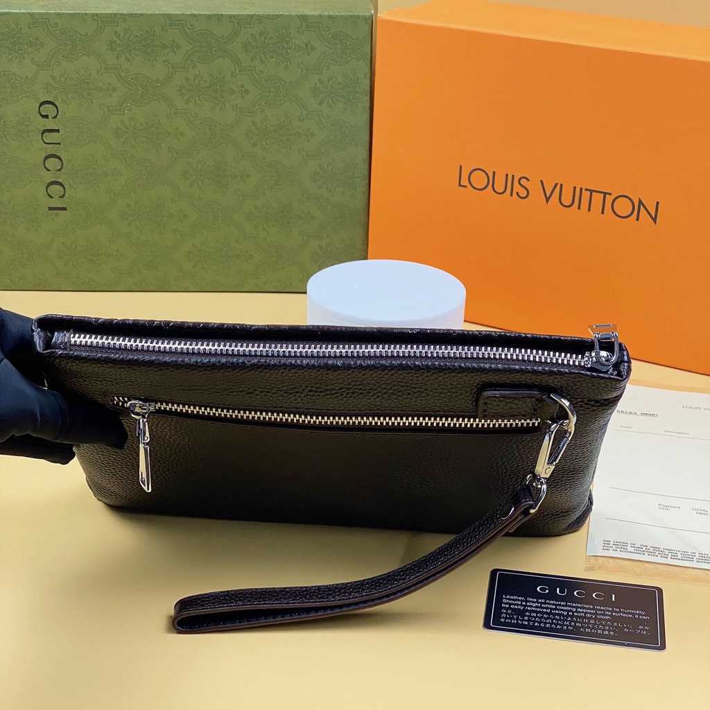 Ví cầm tay Clutch nam da thật nguyên tấm cao cấp kiểu dáng sang trọng 7366 ⚡FREESHIP⚡-  BH 2 năm