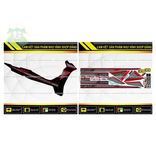 TEM RỜI WAVE BLADE 110 CHẾ PHỐI ĐỎ ĐEN NHÁM