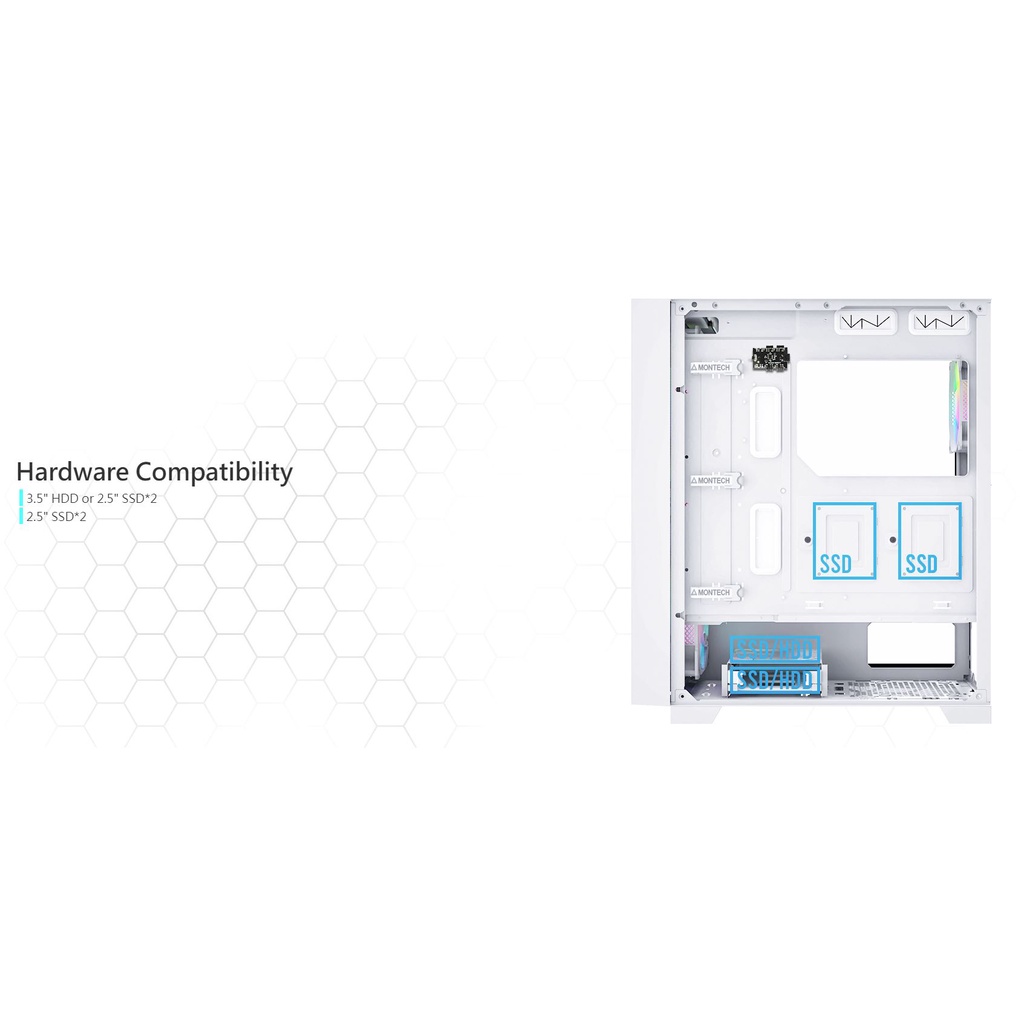 Vỏ Case MONTECH AIR 1000 PREMIUM WHITE