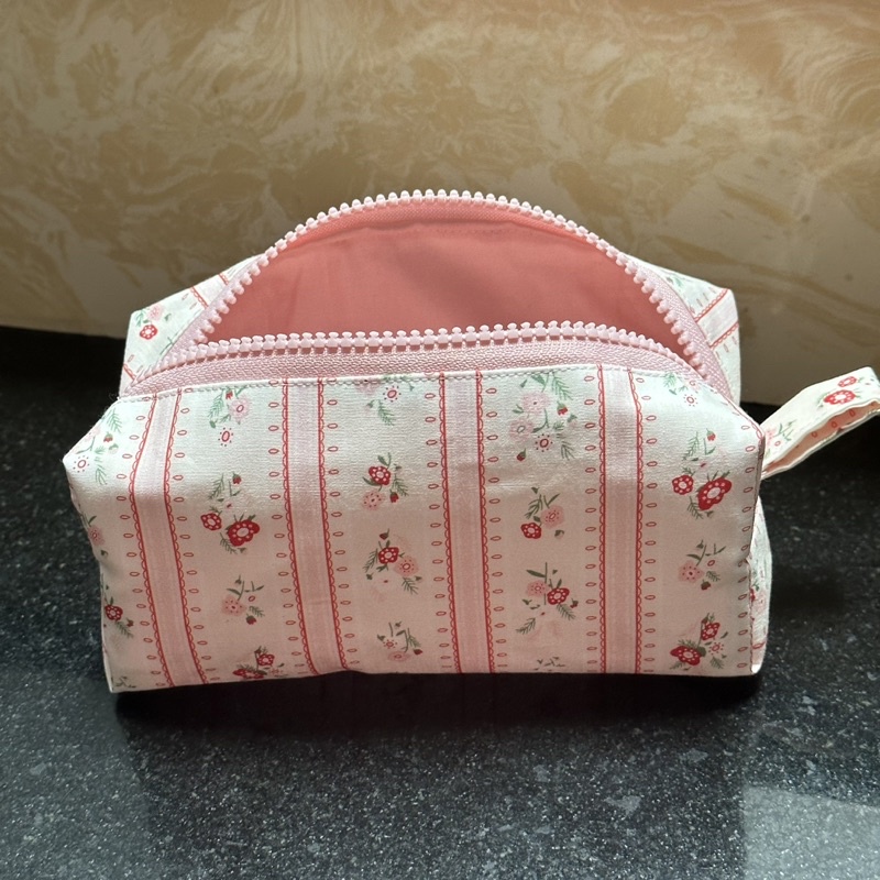 Hộp Bút Họa Tiết Hoa Nhí Kẻ Sọc 🌺 Pouch Hoa Nhí Siêu Xinh Kiểu Hàn Quốc