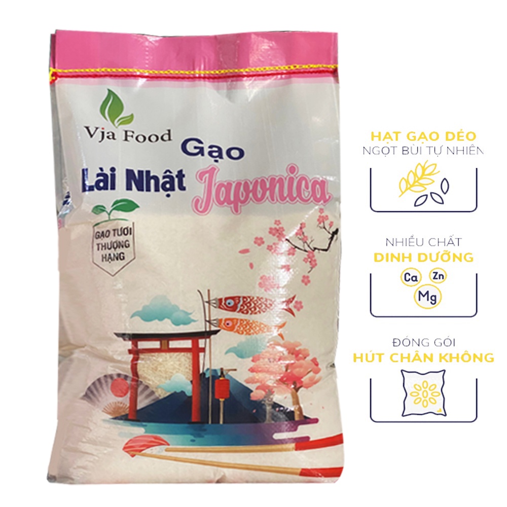 Gạo Lài Nhật VJA - Japonica Túi 10kg thơm ngon thượng hạng | BigBuy360 - bigbuy360.vn